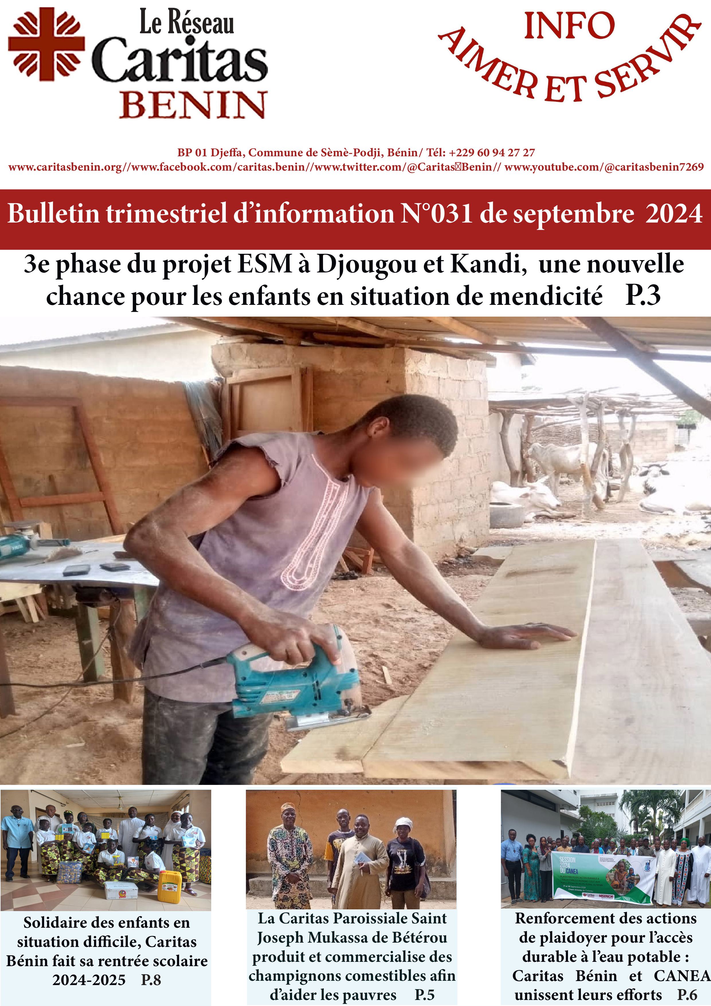 BULLETIN TRIMESTRIEL D'INFORMATION AIMER ET SERVIR No 031 DE SEPTEMBRE 2024