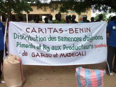 Après la destruction des cultures par les inondations de 2010 à Malanville et Karimama : Caritas Bénin aide à la reprise de la production agricole