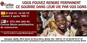 CARITAS BENIN COMPTE SUR VOTRE DON