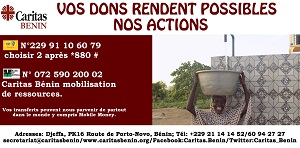 CARITAS BENIN A BESOIN DE VOS DONS